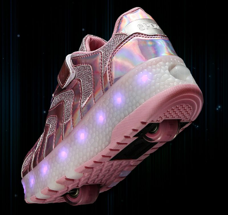 Genix Unisex Rullsneaker För Barn - Silver
