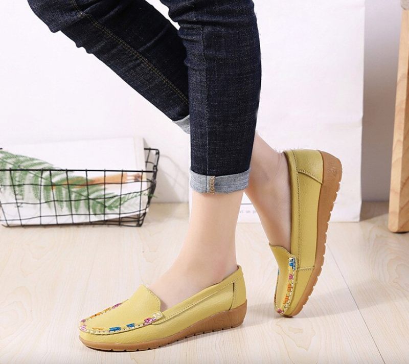 Genova Dam Loafer Skor - Röd