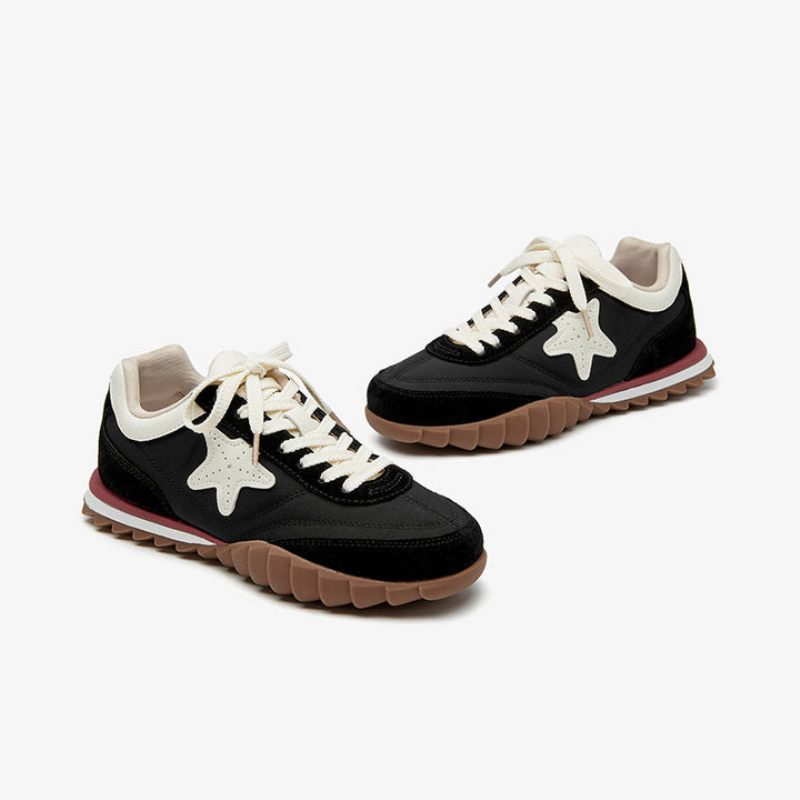Gerda Sneaker Med Snörning För Kvinnor - Svart