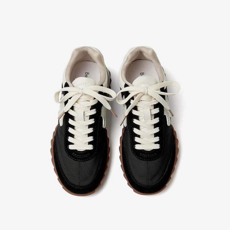 Gerda Sneaker Med Snörning För Kvinnor - Svart