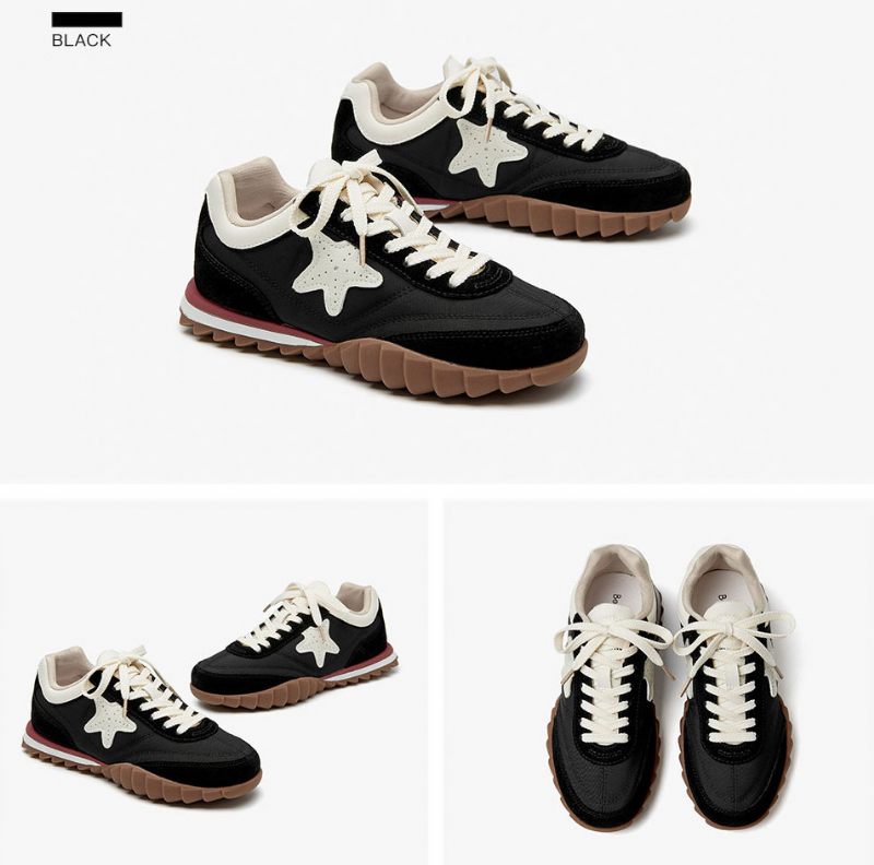 Gerda Sneaker Med Snörning För Kvinnor - Svart