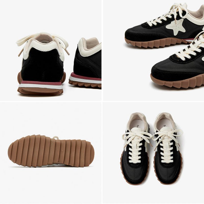 Gerda Sneaker Med Snörning För Kvinnor - Svart