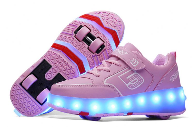 Gezzy Unisex Rullsneaker För Barn - Rosa