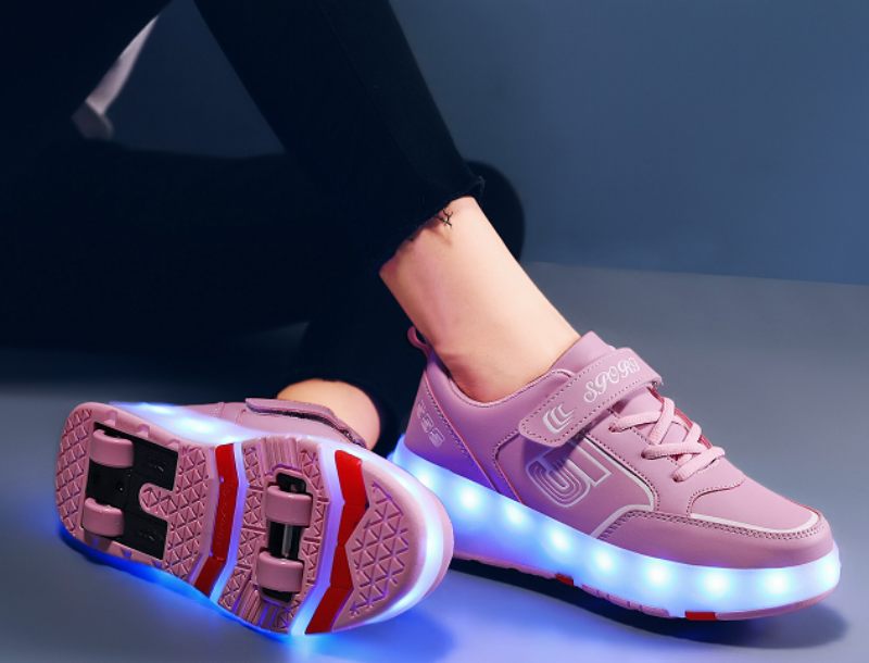 Gezzy Unisex Rullsneaker För Barn - Rosa