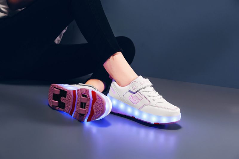 Gezzy Unisex Rullsneaker För Barn - Rosa