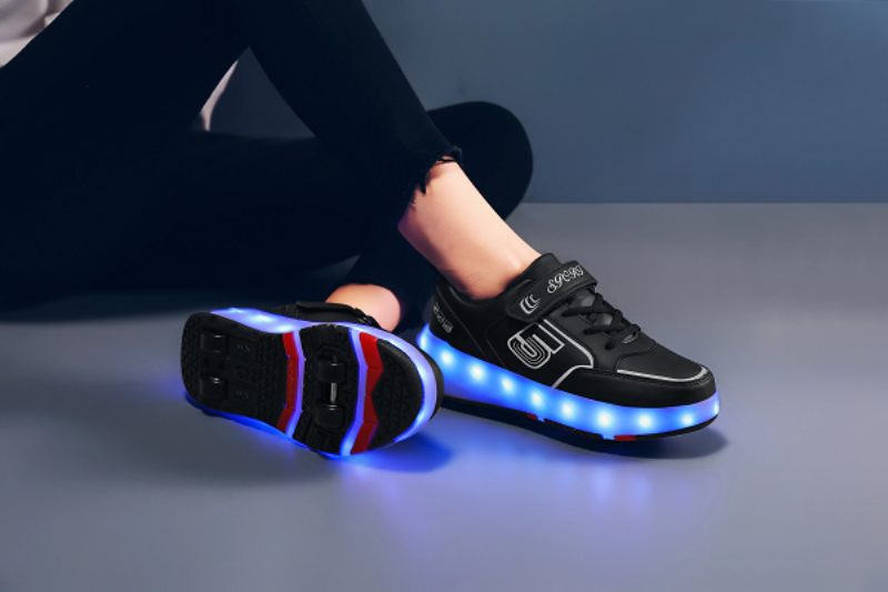 Gezzy Unisex Rullsneaker För Barn - Rosa