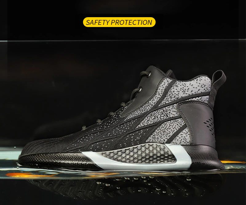 Ghost Herrsneakers Säkerhetsstål Tå Skor - Blå
