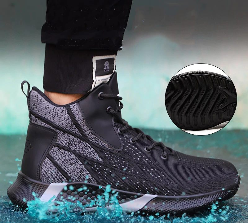Ghost Herrsneakers Säkerhetsstål Tå Skor - Blå