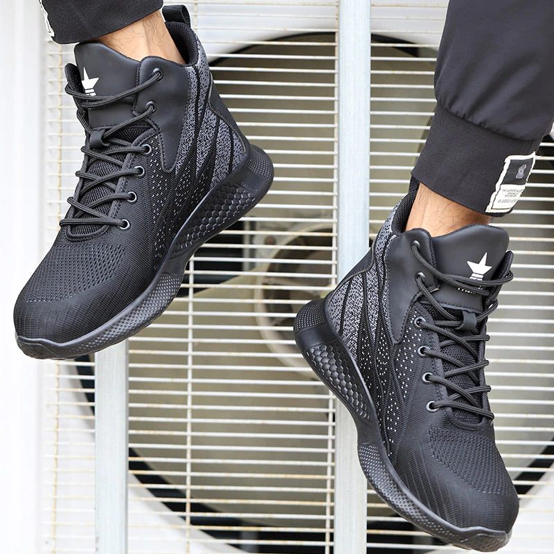 Ghost Herrsneakers Säkerhetsstål Tå Skor - Blå