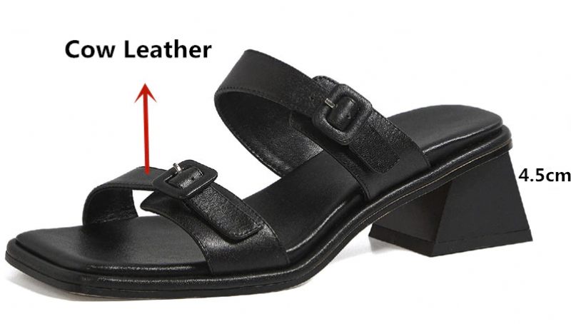 Gigi Läderhälsandal För Kvinnor - Vit