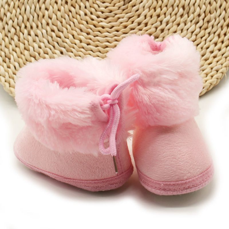 Ginny Baby Flickors Snöstövlar - Rosa päls