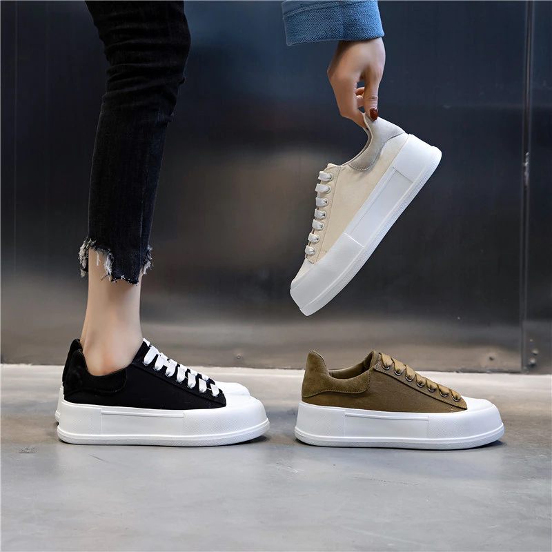 Giordano Sneaker Med Snörning För Kvinnor - Khaki