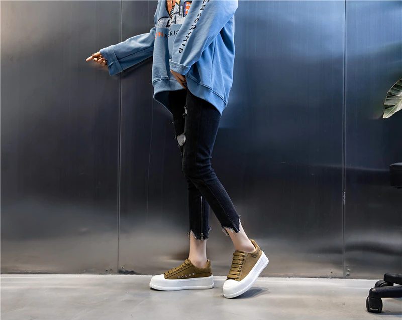 Giordano Sneaker Med Snörning För Kvinnor - Khaki