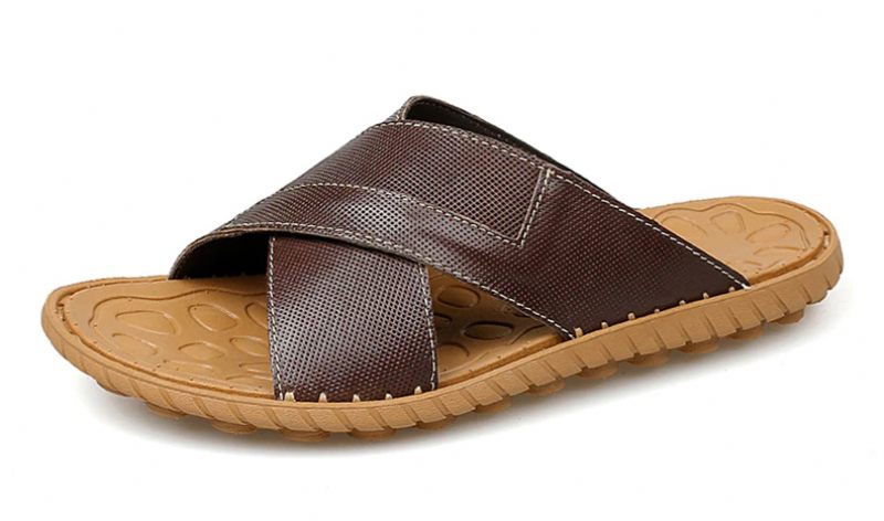 Giov Utomhus Flip Flop För Män - Brun