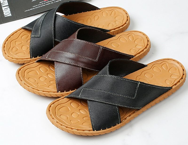 Giov Utomhus Flip Flop För Män - Brun