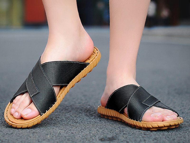 Giov Utomhus Flip Flop För Män - Brun