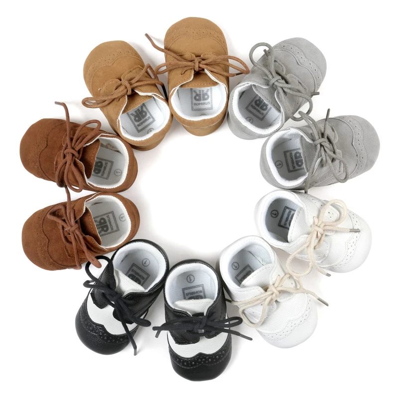 Giovani Baby Pojkar Oxford Casual Skor - Brun