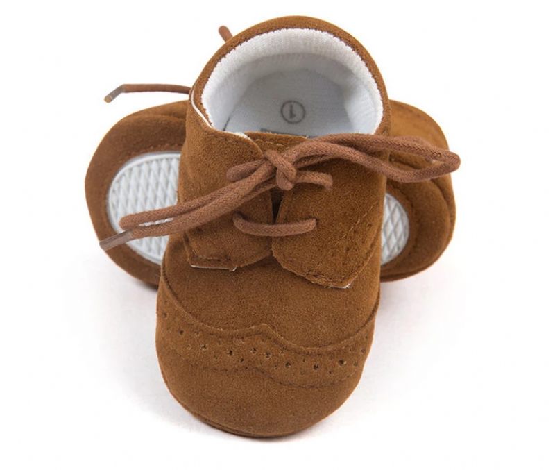 Giovani Baby Pojkar Oxford Casual Skor - Brun