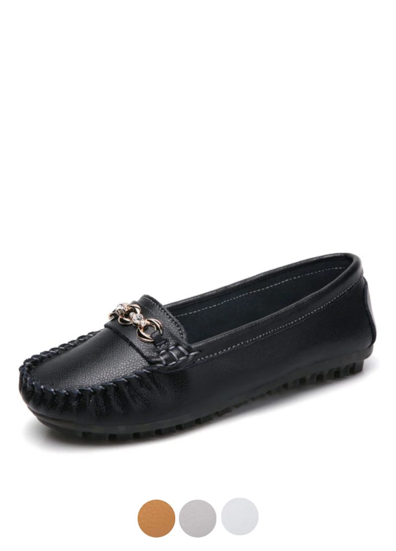Giralda Dam Loafer Bekväma Halkfria Varma Svarta Skor