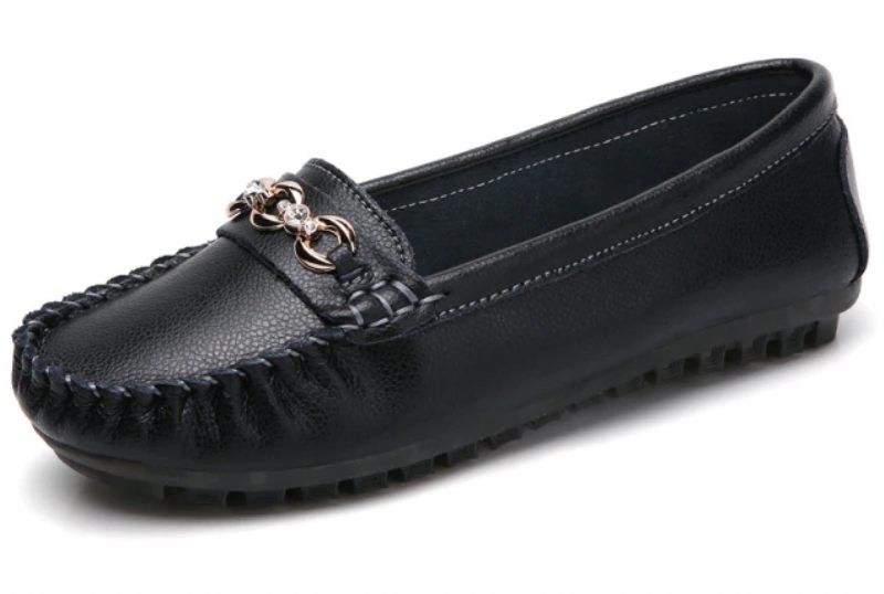 Giralda Dam Loafer Bekväma Halkfria Varma Svarta Skor - Svart