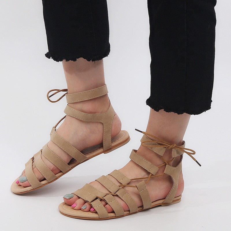 Gladiator Sandal För Kvinnor - Grå