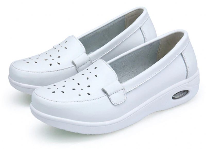 Gladys Air Cushion Platform Loaferskor För Kvinnor - Vit