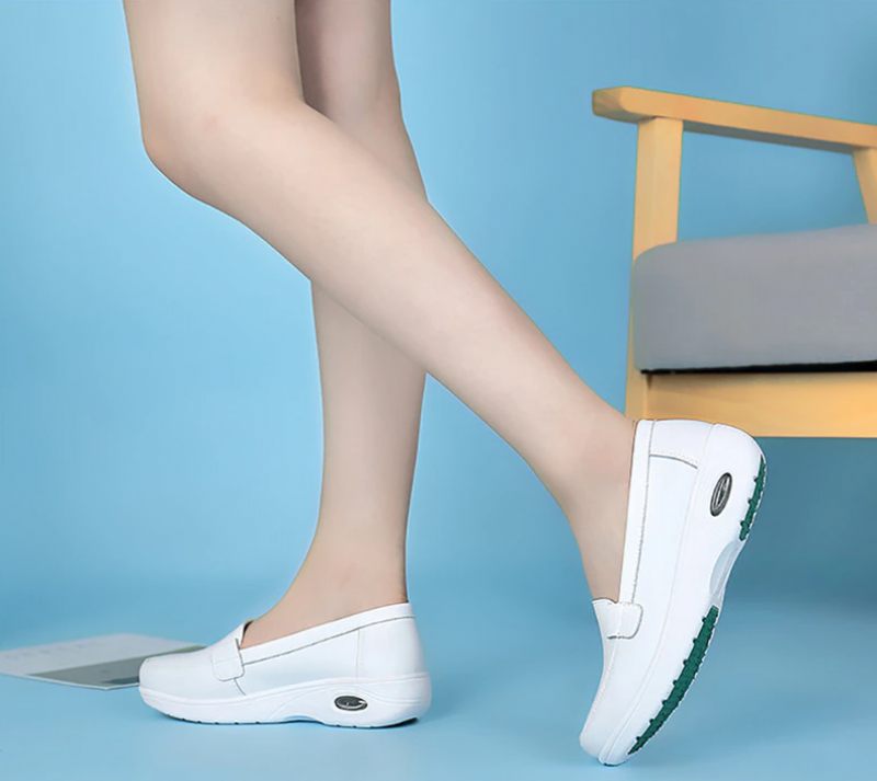 Gladys Air Cushion Platform Loaferskor För Kvinnor - Vit
