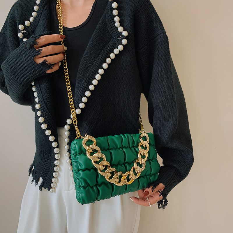Glamour Small Crossbody-handväska I Läder För Kvinnor - Svart