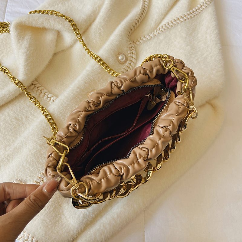 Glamour Small Crossbody-handväska I Läder För Kvinnor - Svart