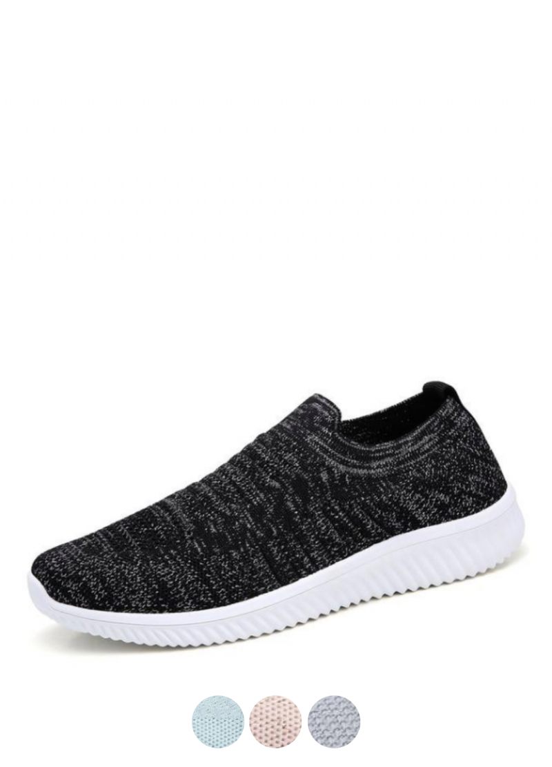 Gloria Svarta Slip-on-skor För Kvinnor