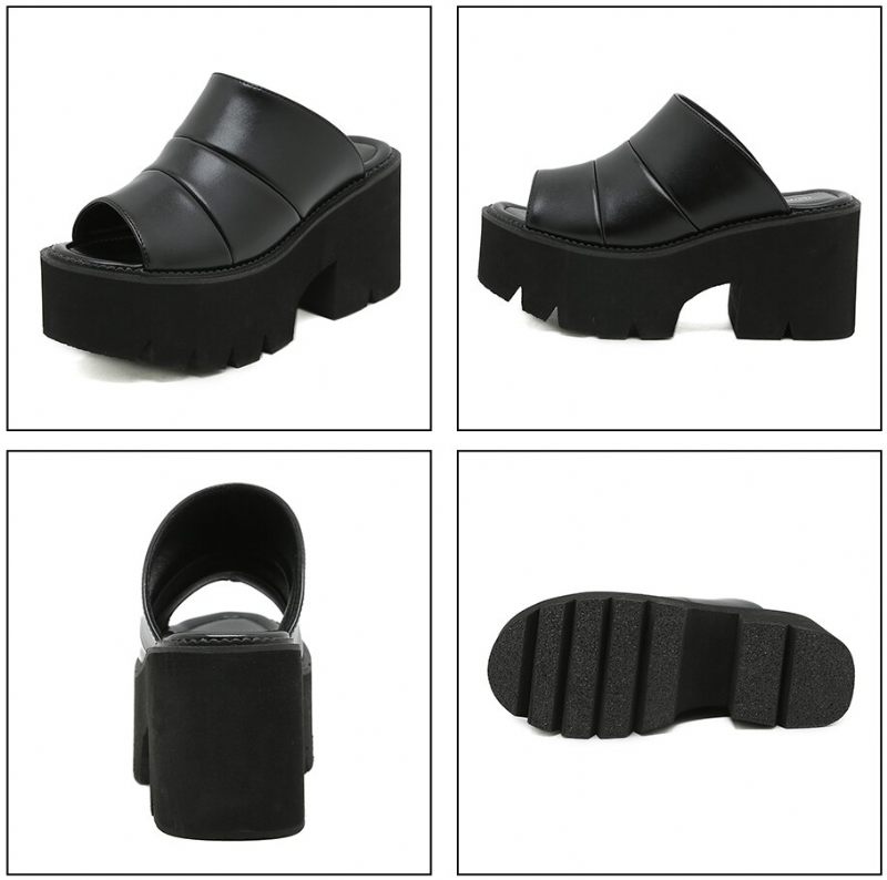 Golda Platform Sandal För Kvinnor - Svart