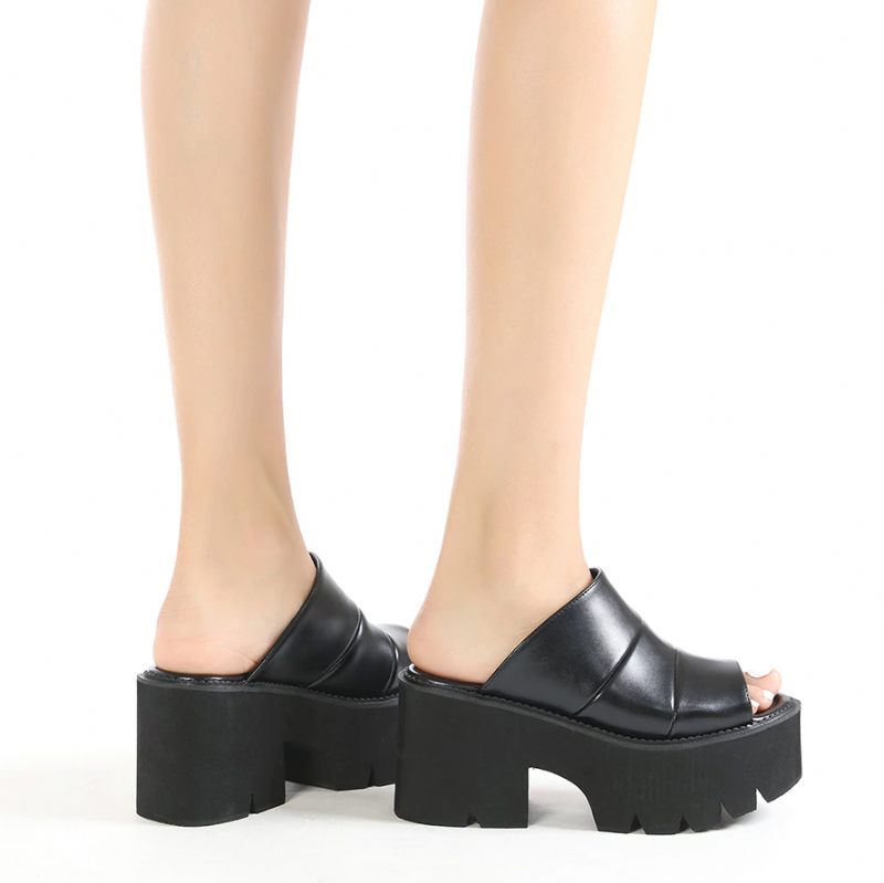 Golda Platform Sandal För Kvinnor - Svart