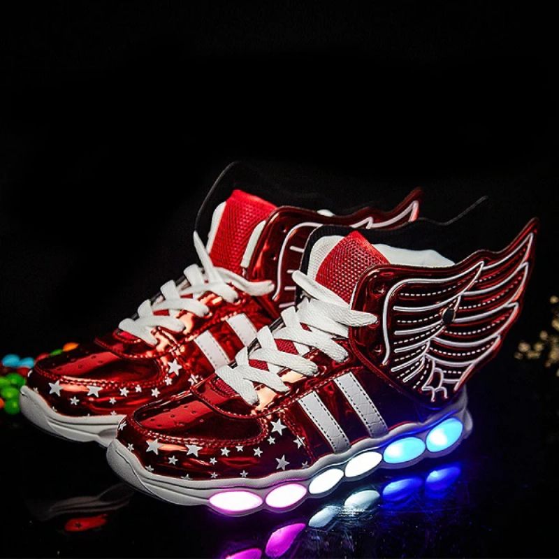 Gosling Unisex Lighted Sneakers För Barn - Rött