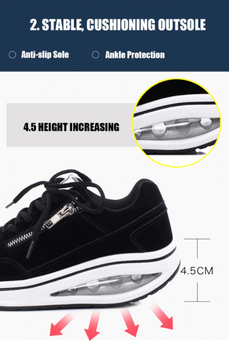 Gowalk Max Sneaker Platt Dam Med Plattformsskor - Svart
