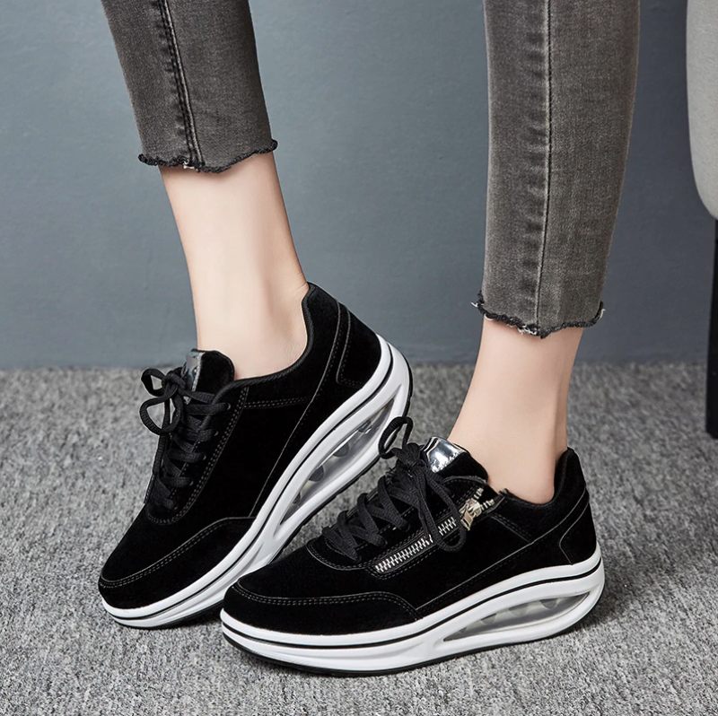Gowalk Max Sneaker Platt Dam Med Plattformsskor - Svart