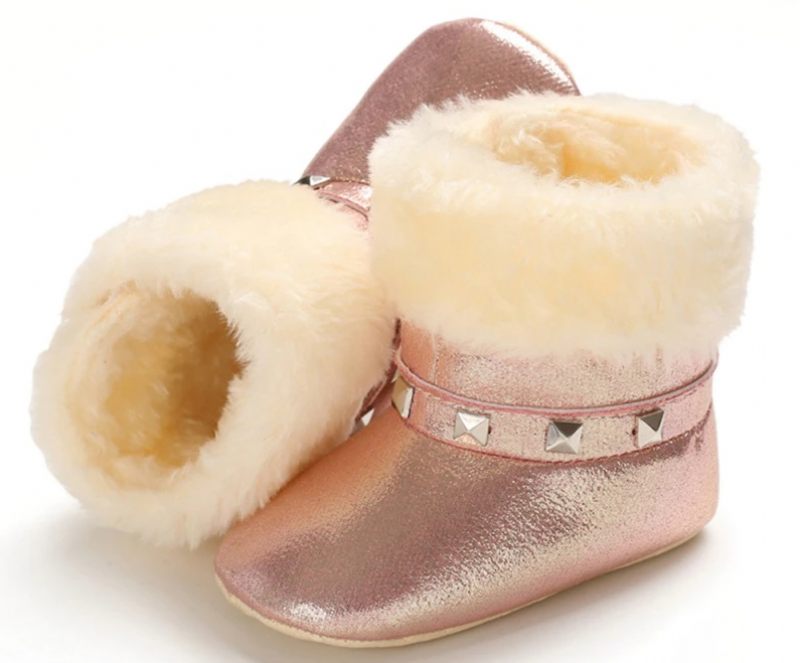 Gracia Baby Flickors Vinterstövlar - Rosa päls