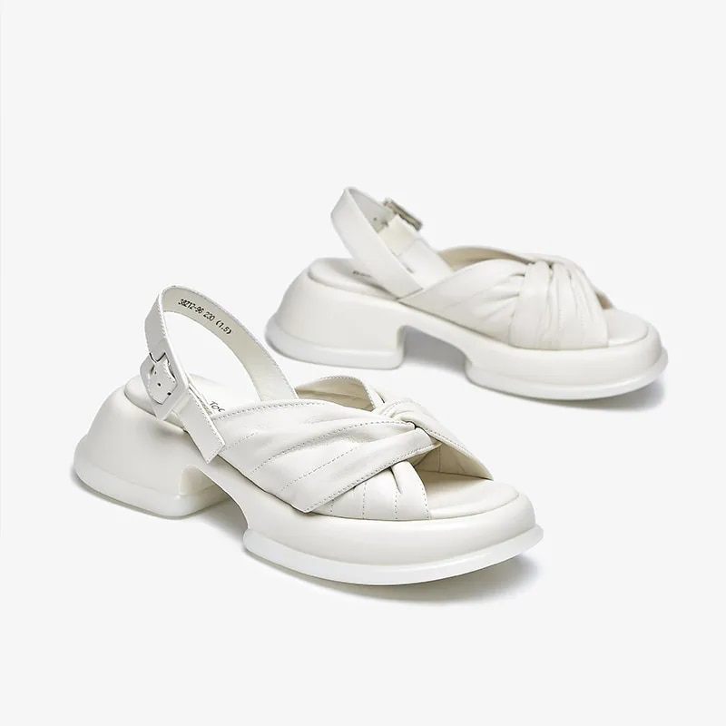 Gracia Lädersandal För Kvinnor - Beige