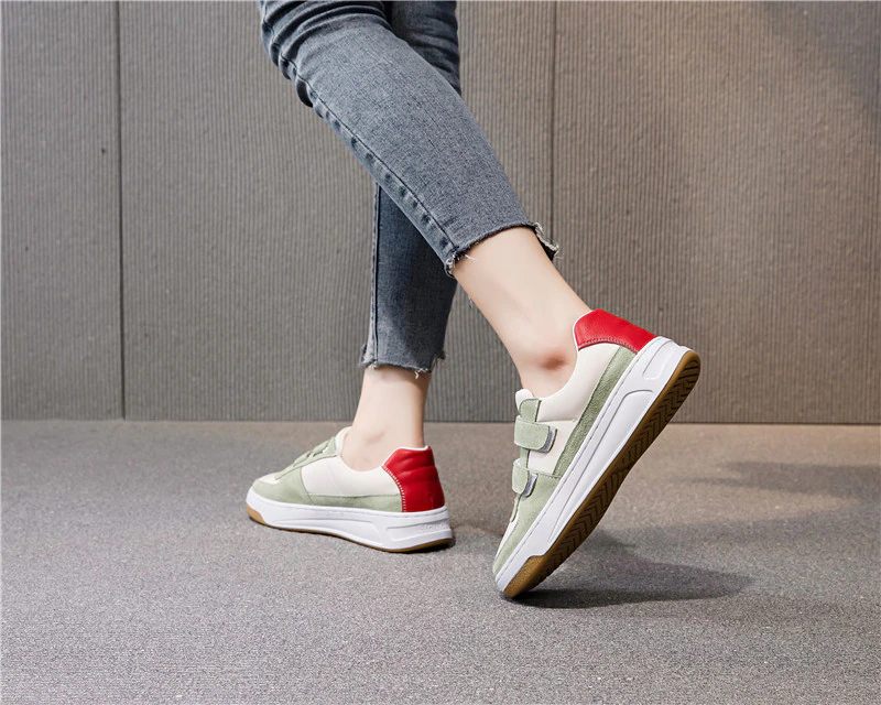 Greco Sneaker I Läder För Kvinnor - Beige