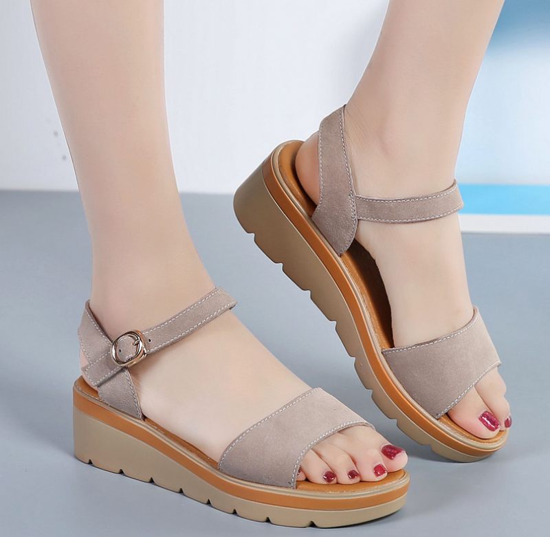 Grekland Casual Sandal För Kvinnor - Grå