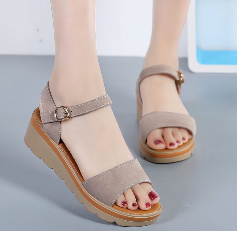 Grekland Casual Sandal För Kvinnor - Grå