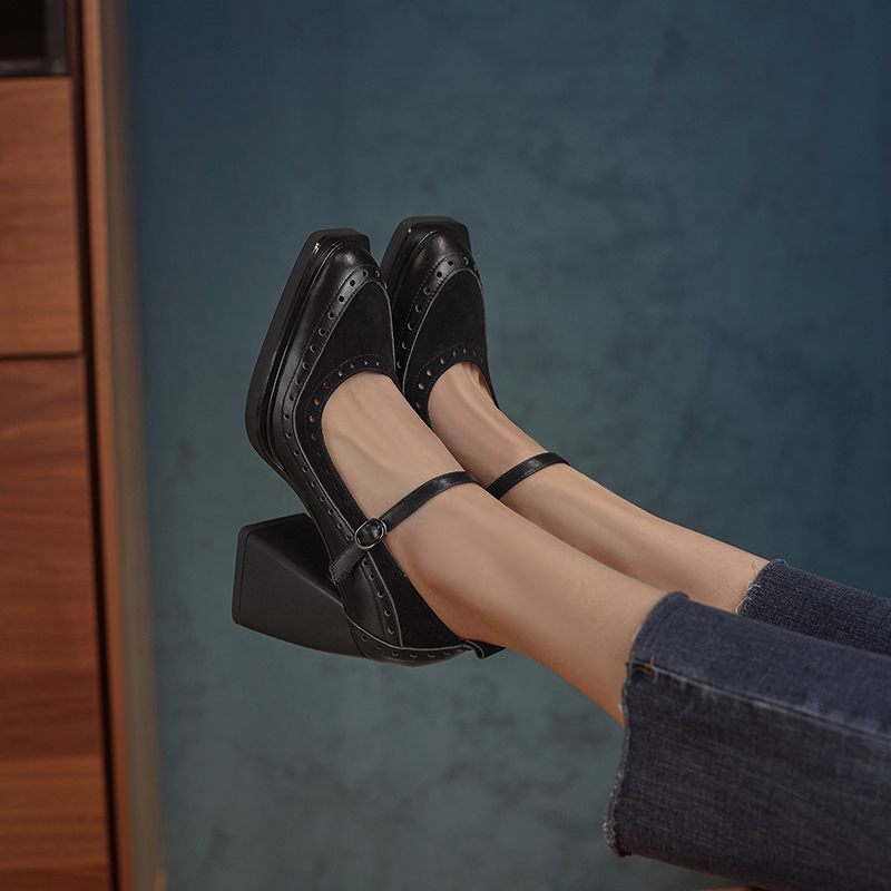 Greta Square Toe Pumps För Kvinnor - Aprikos