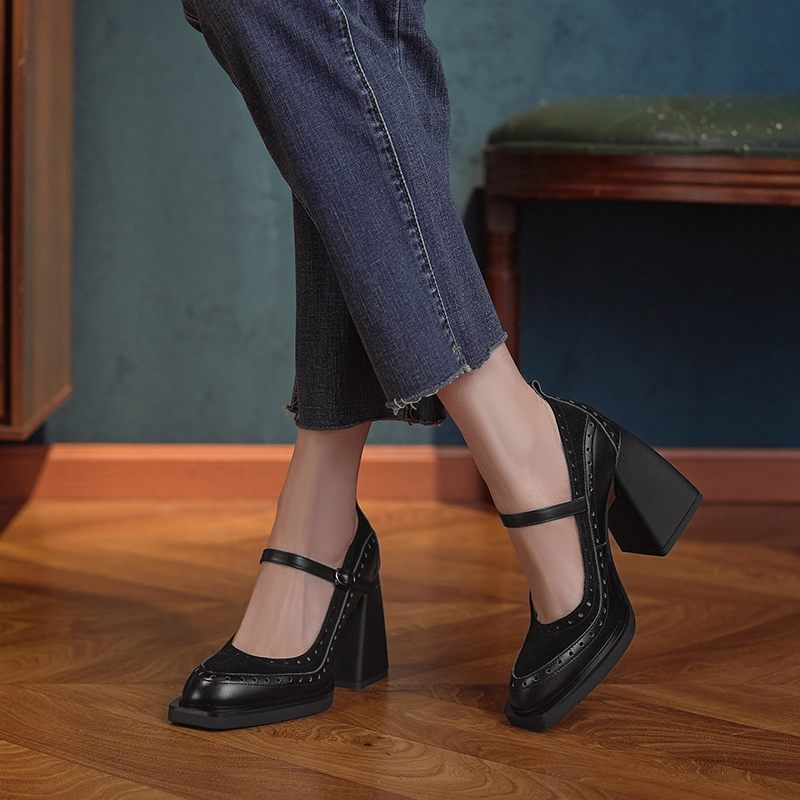 Greta Square Toe Pumps För Kvinnor - Aprikos