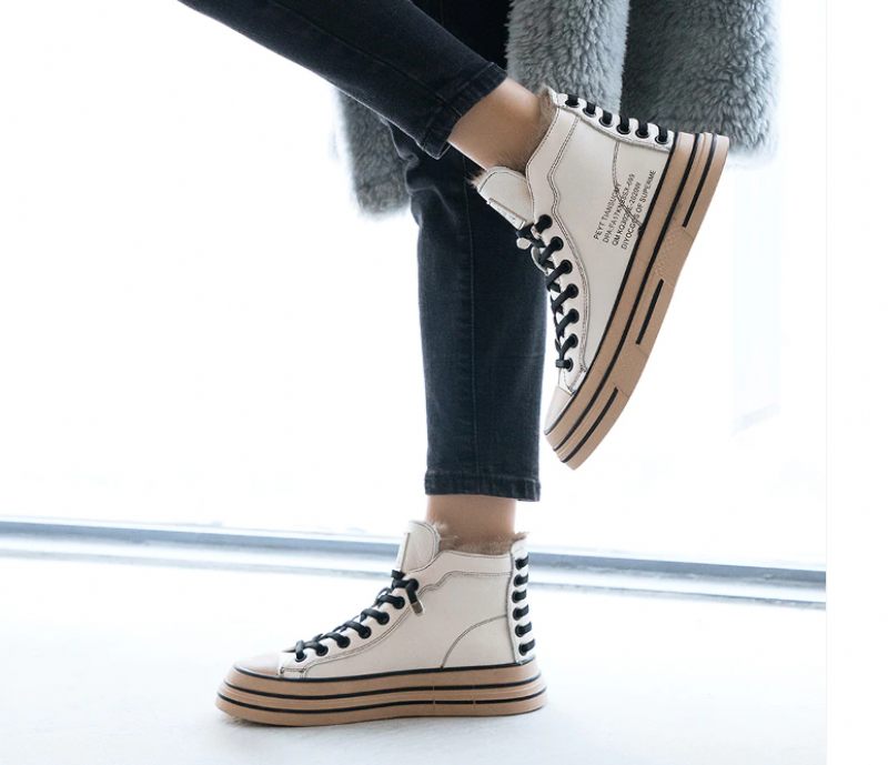 Grillen Dam Sneaker Svarta Skor - Svart kort plysch