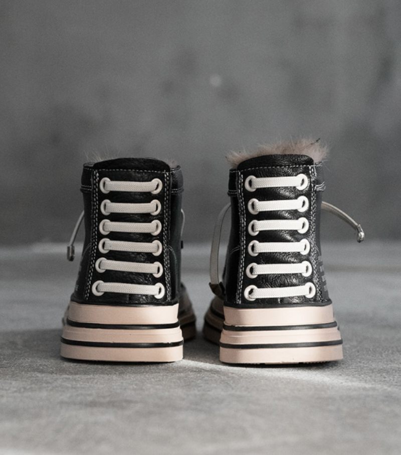Grillen Sneakerskor För Kvinnor - Vit kort plysch