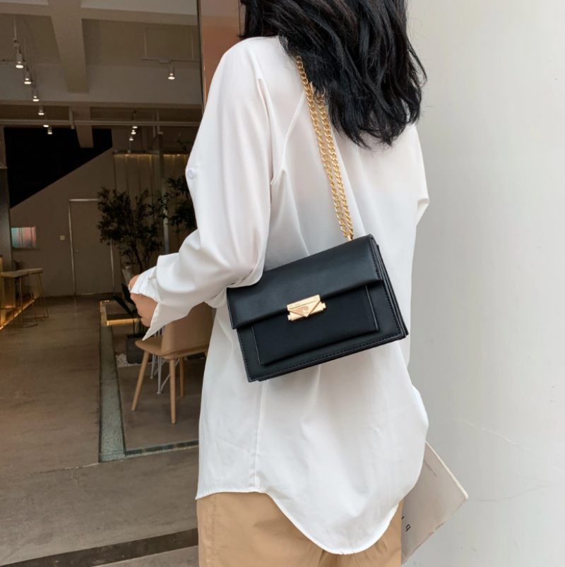 Haman Crossbody-väska För Kvinnor Med Läderkedjor - Grön