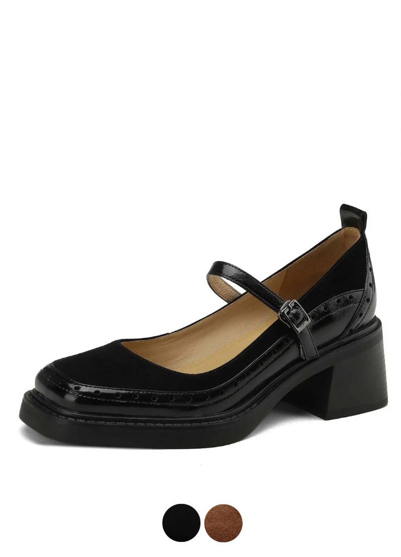 Hanna Kvinnors Läder Carving Design Pumps