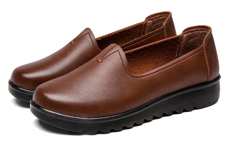 Hanny Enkla Bekväma Platta Loaferskor För Kvinnor - Svart