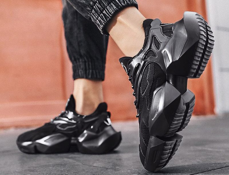 Helius Lyxsneakers För Män - Grå