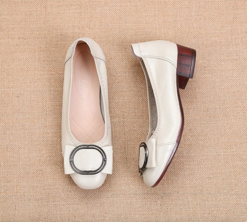 Herminia Dam Pumps Skor - Beige