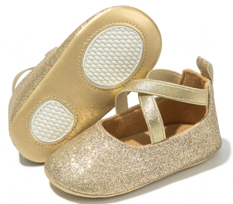 Hermione Baby Flickor Platta Skor - Guld